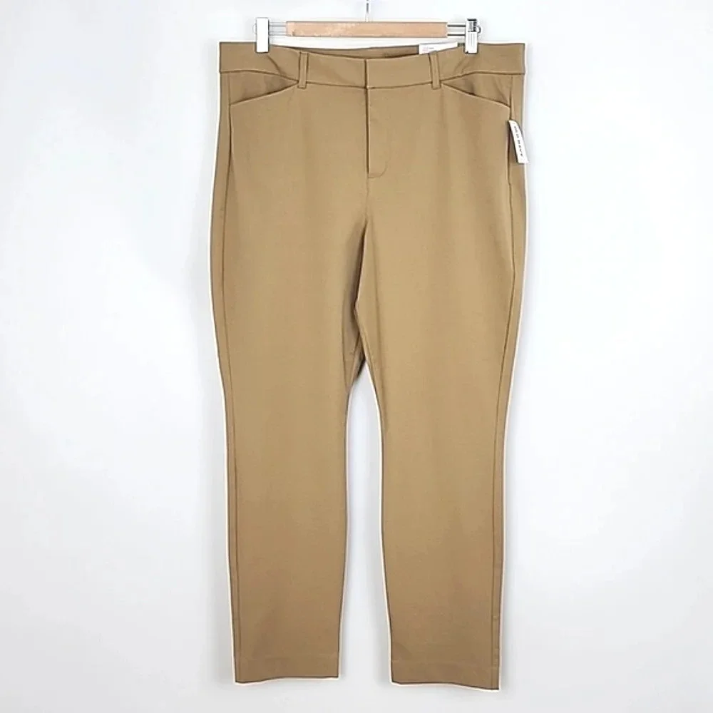 Old Navy Women's Pixie Skinny High-Rise Ankle Pant Tan Never Fade Size 16 - Picture 1 of 14